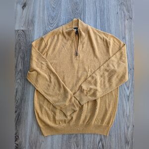 Men's Jos. A. Bank Quarter Zip Pull Over Sweater Like New‎ XL.